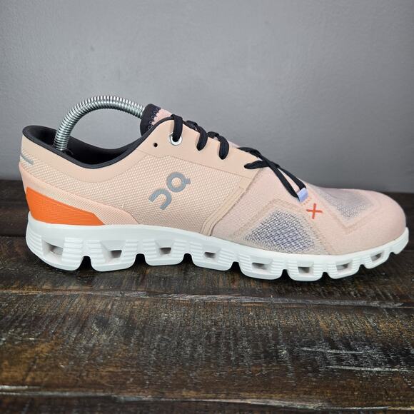 NEW ON Cloud X Womens Size 11 Comfy Running Shoes Sneakers Gym Orange White - Picture 8 of 11